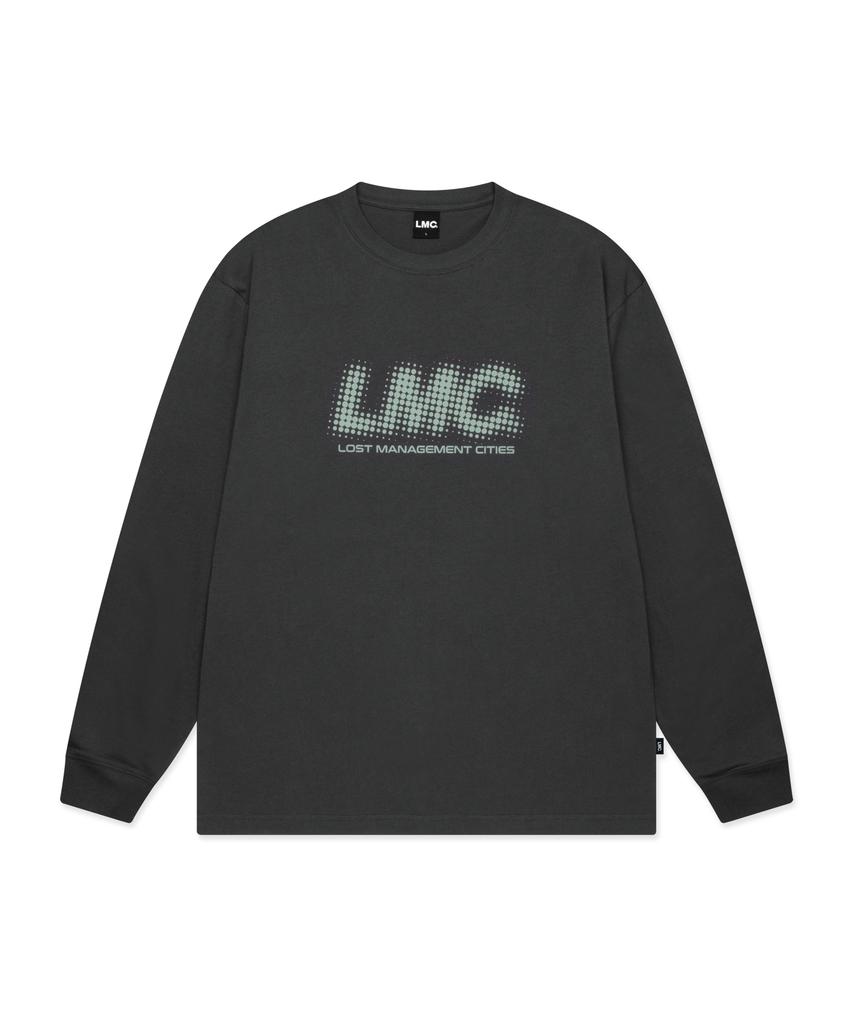 LMC Halftone Long Slv Tee Charcoal