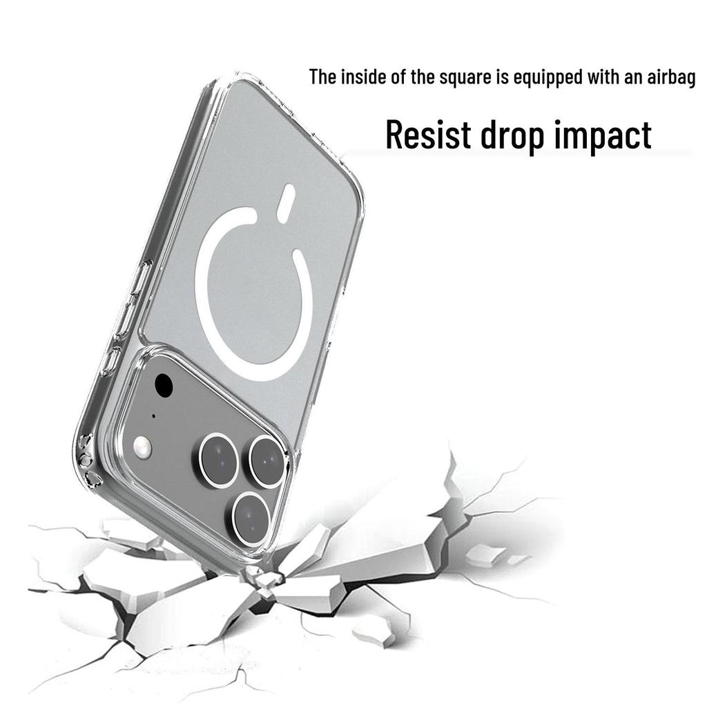 Magnetic Transparent Drop-Proof Case for iPhone 17/17 Pro