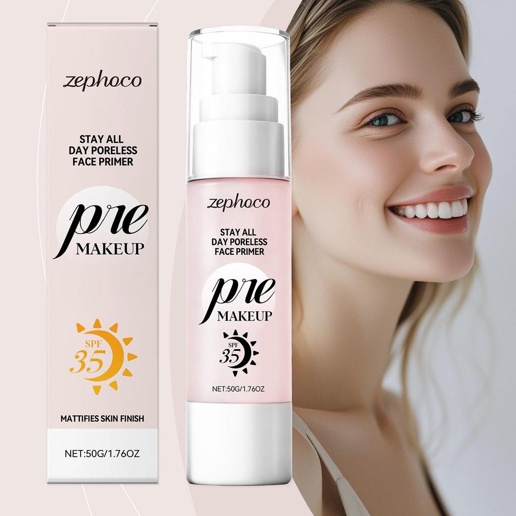 Zephoco Hydrating Makeup Primer: Protects, Moisturizes, and Improves Adherence for All Skin Types.