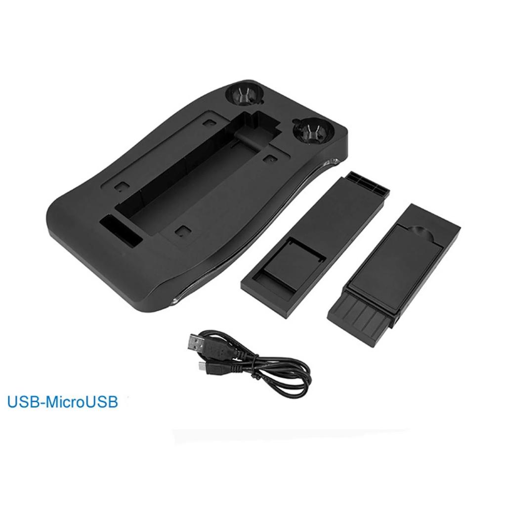 Stojan nabíjecí stanice pro PS4 VR, Dokovací stojan, Nabíjecí stojan, Držák, Multifunkční USB dokovací stanice, Modré světlo, 2 nabíjení pro PS4 VR ovladač
