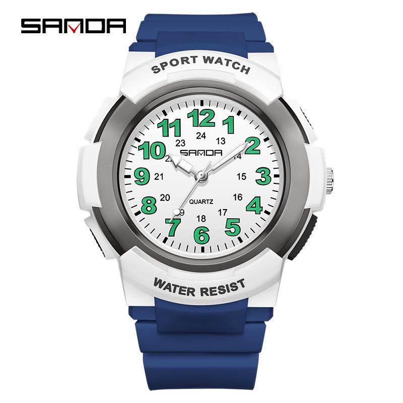 Sanda Cross-border Watches for Men, Women, and Teens - Fresh Style, Sporty Waterproof Electronic Quartz Watches, Fashionable for Students