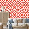 Wallpaper Free checkerboard red, coral background 50x1000