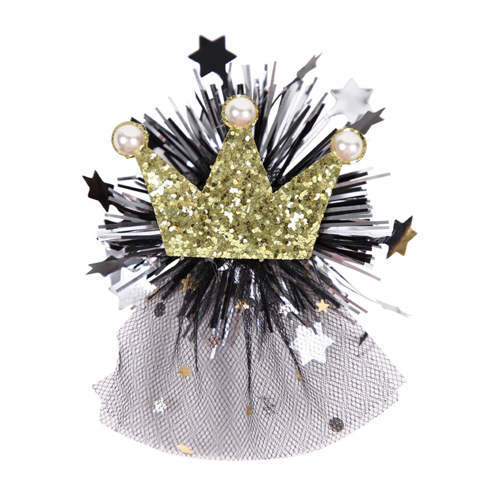 

Glitter Hair Clip Photo Props Party Fun Hair Clip Party Bar Karaoke Party Top Hat Christmas 2024 for New Year Stage