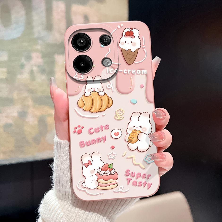 Case For Redmi Note13 13Pro 13 Pro+ Oil Painting Flower Anti-fall Minimalist Protector For Xiaomi Redmi Note 13 Pro Plus Funda