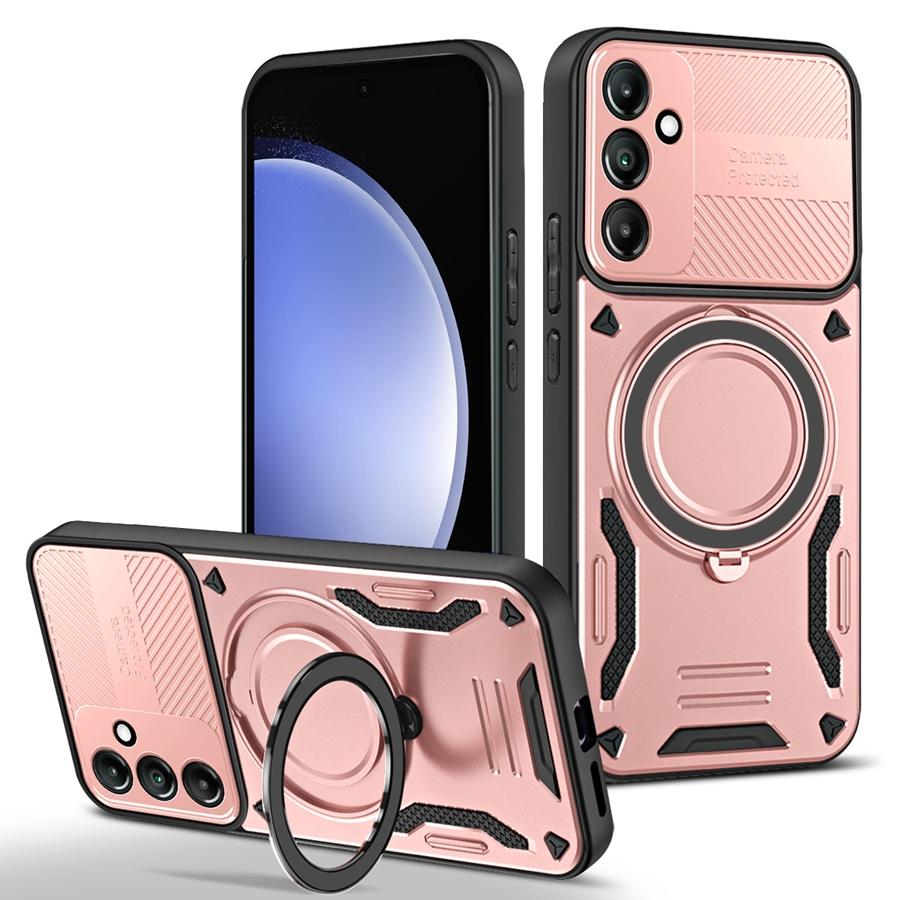 Armor Shockproof Magnetic Case For Samsung Galaxy S23 Plus S24 S22 Ultra S25 Edge S21 S20 FE Car Holder Ring Stent Phone Cover