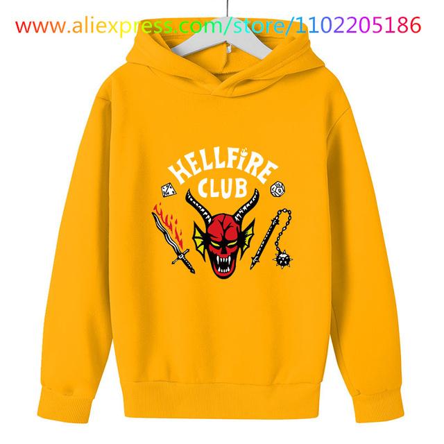 2025 Kinderbekleidung Club Sweatshirts 4-14 Jahre Kinder Baby Mädchen Beliebt Stranger Things 5 Kapuzenpullover Bedruckte Kapuzenpullover Lange Ärmel Kinder Oberteile