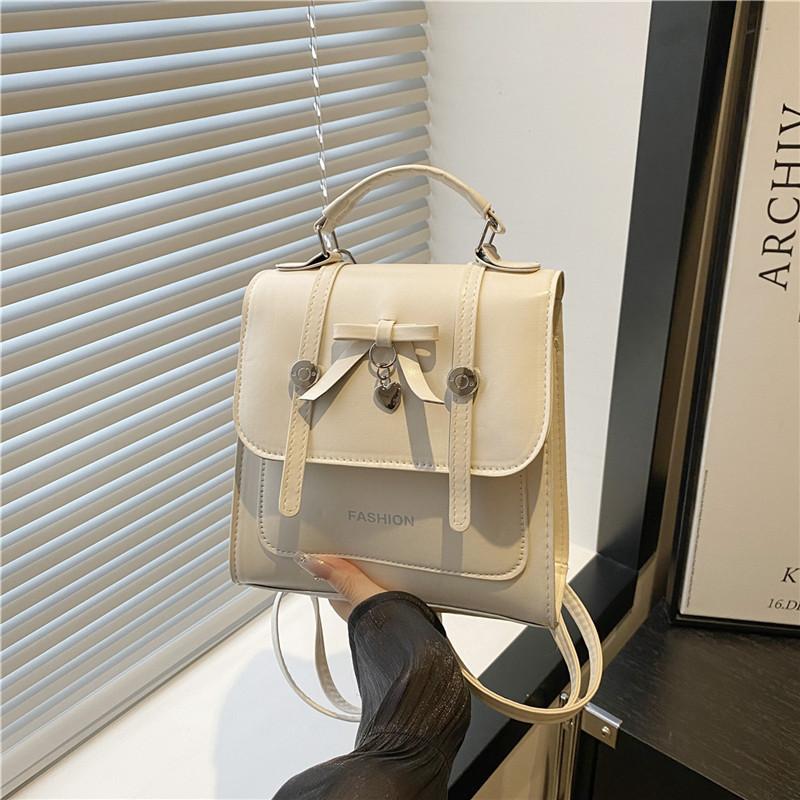 Retro College Style Backpack For Women Pu Material Casual Daily Use With Durable Design