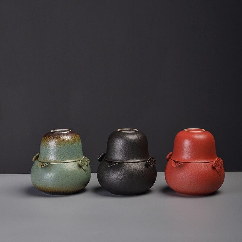 Ceramic Quick Tea Set One Pot Two Cups Kung Fu Tea Set Portable Tea Set