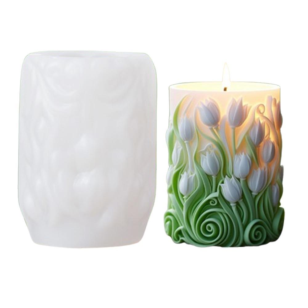3D Carved Pattern Aromatherapy Mold Flexible Epoxy Resin Mold Candle Making Tools Soap Making
