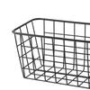 Metal Hanging Wire Basket Holder No Drill Versatile Wall Mounted Organizer Rack for Bedroom