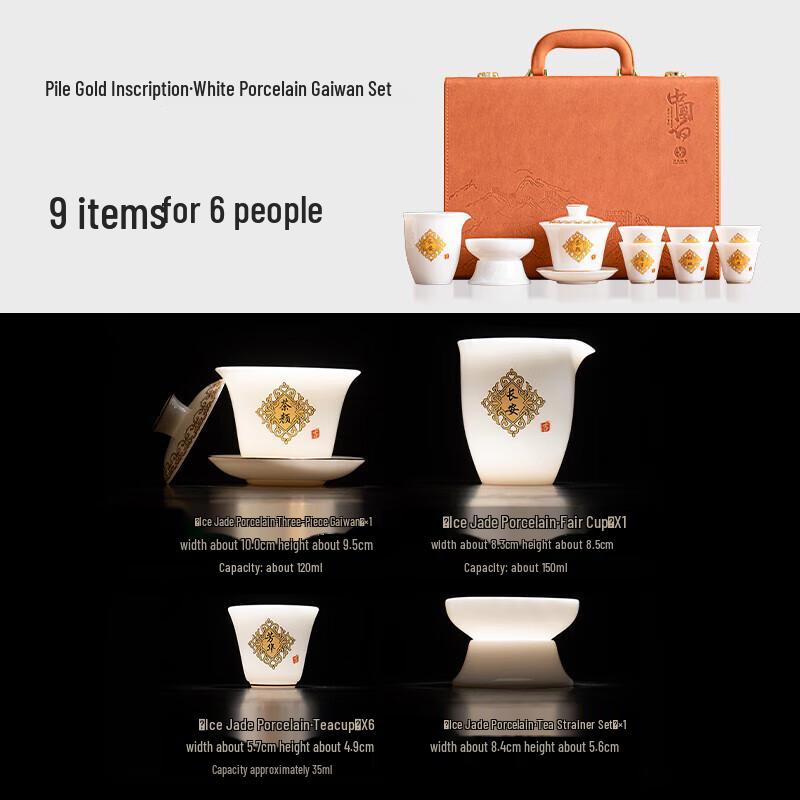 

Su-style Ice Jade Porcelain Tea Set