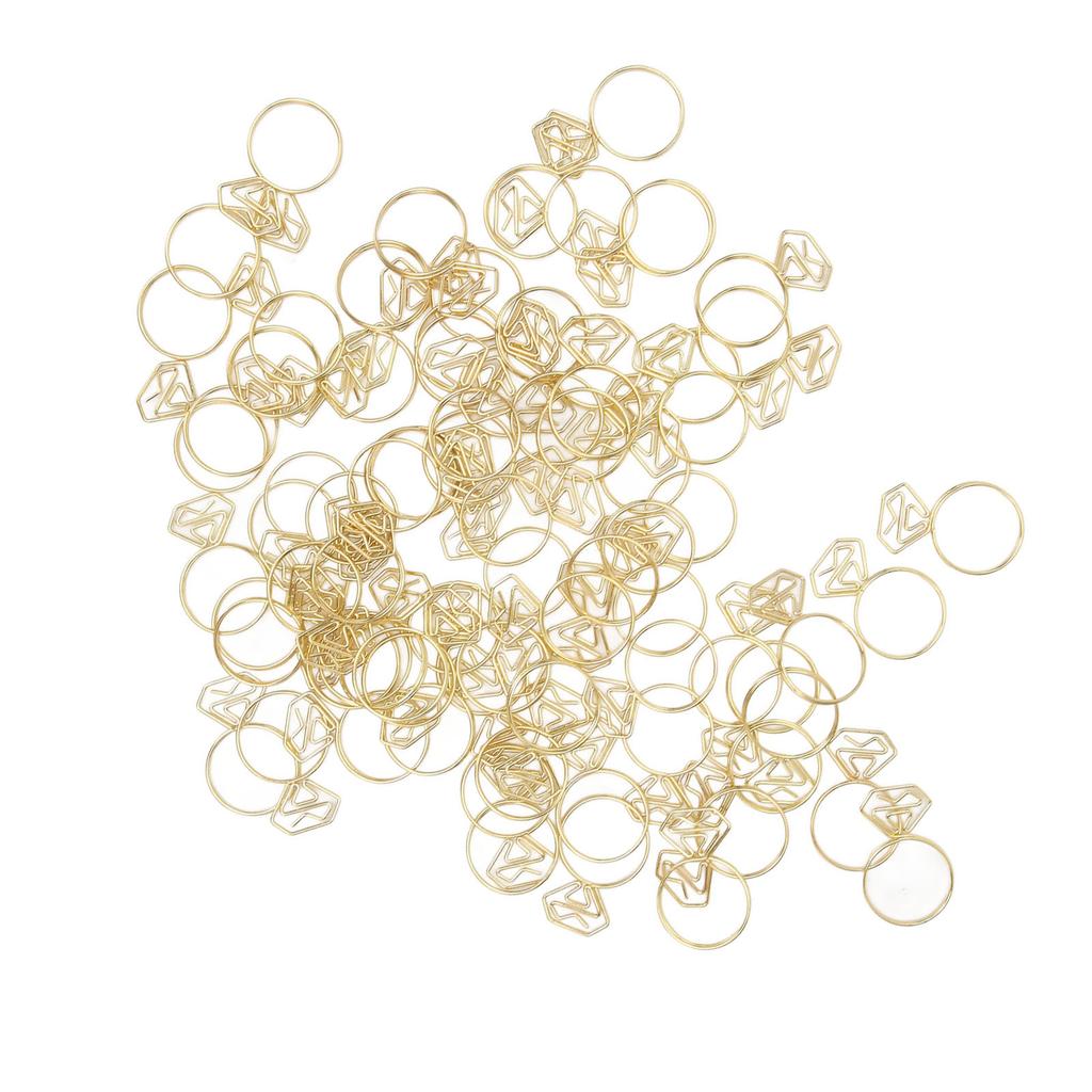 80pcs   Shape Paper Clips Rustproof Multifunction Multifunction with Clear Box for   School