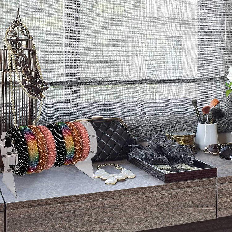 Acrylic Headband and Jewelry Display Stand for Accessories