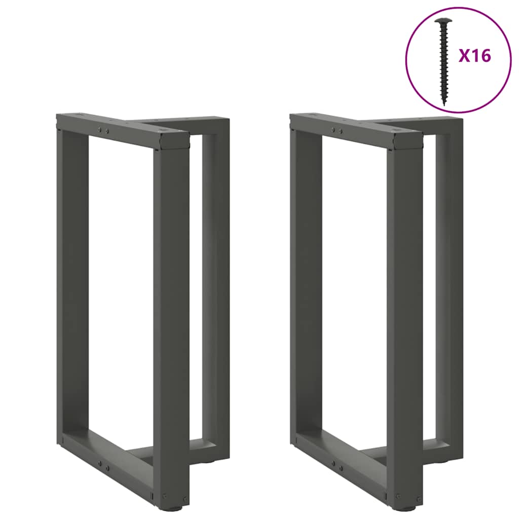 Vidaxl Nogi Do Stołu Barowego, 2 Szt., Antracyt, 60X35X(90-91)Cm, Stal