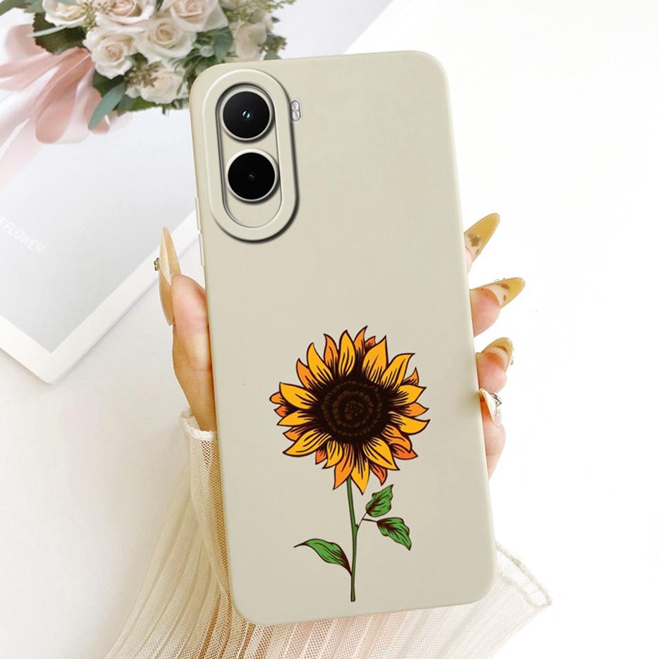 For Xiaomi Poco M7 Plus Case PocoM7 4G Pretty Girl Sunfower Painted Phone Case For Xiaomi Poco M7 Pro PocoM7 Plus 5G Soft Fundas
