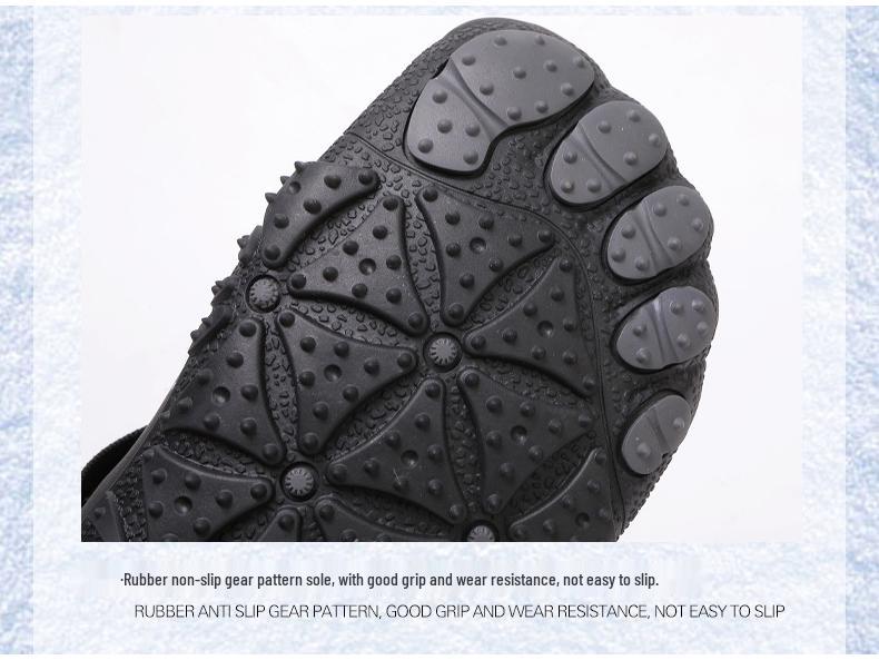 Wasserdichte, fleecegefütterte Fünffinger-Baumwoll-Schneestiefel: Rutschfeste, Verschleißfeste Unisex-Outdoor-Schuhe
