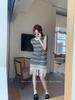 Summer 2025 Striped Sleeveless Knit Tassel Dress for Women