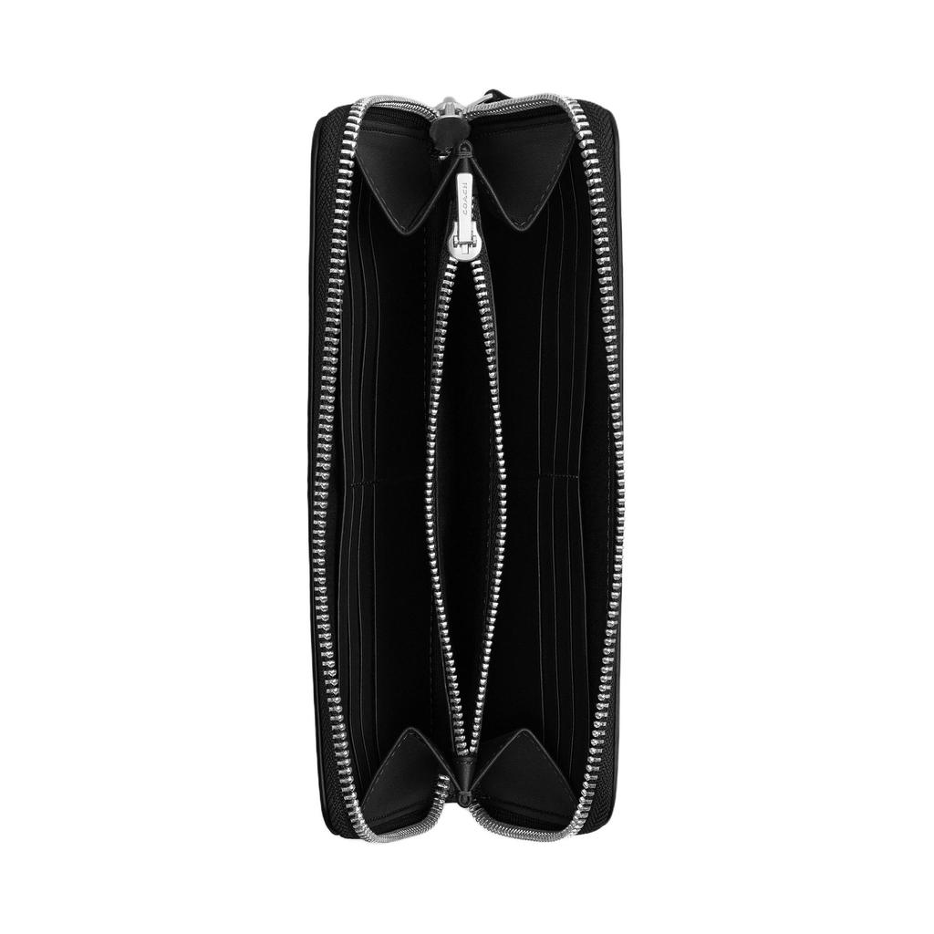 Coach Classic Logo Pleated Bag Women Wallet Black 5015-OY2