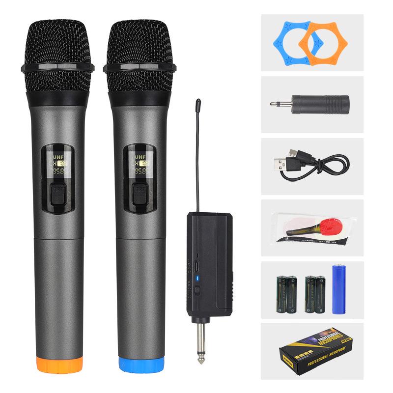 Dual Wireless Handheld Microphone & Trolley Speaker for Live Broadcasts and Home Karaoke