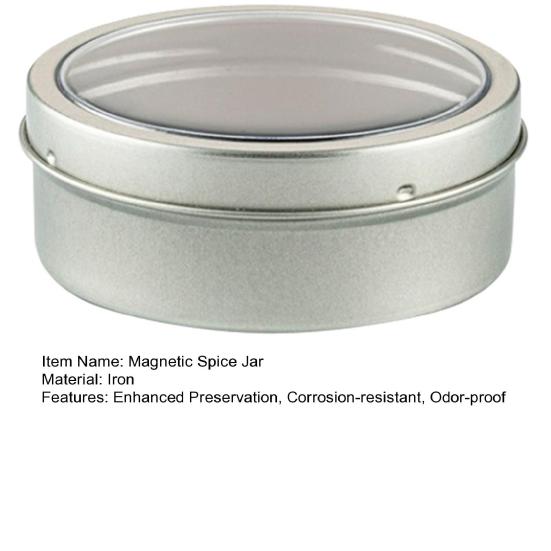 Magnetic Spice Tins with Lids Tinplate Kitchen Seasoning Box for Refrigerator