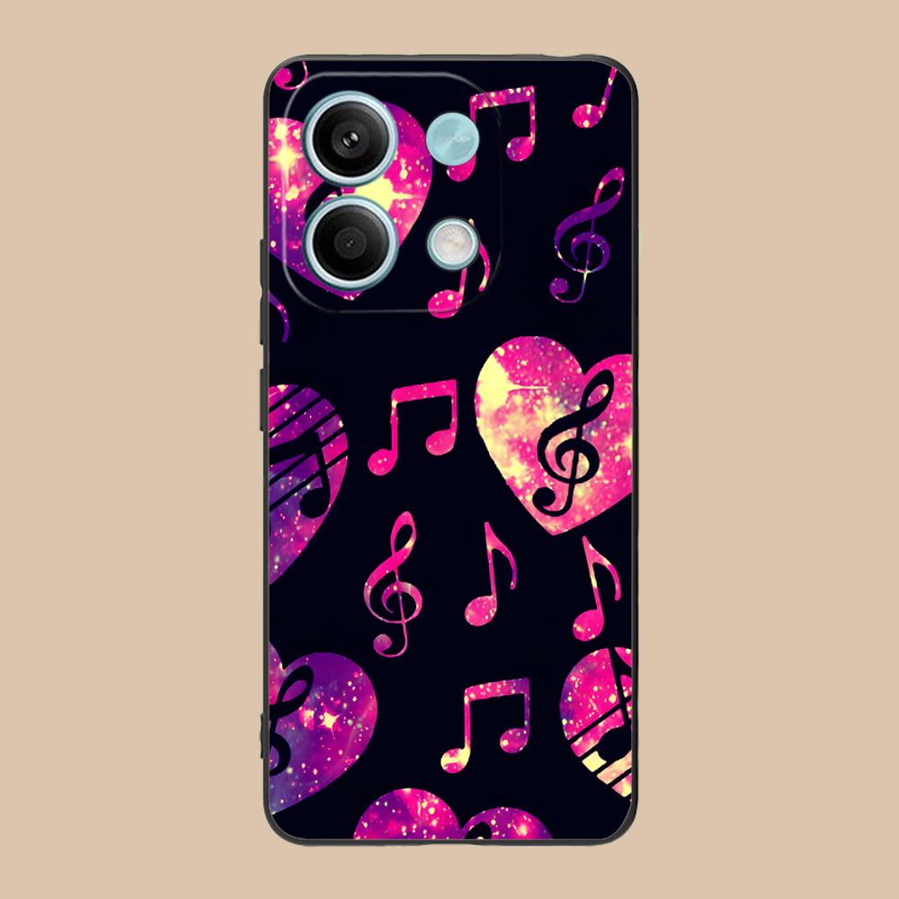 Musical Note Staff Mobile Phone Case for POCO M7 M6 M5 M4 M3 X7 X6 X5 X4 X3 Pro GT 5G Colorful Printing Cover Luxury Cellphones