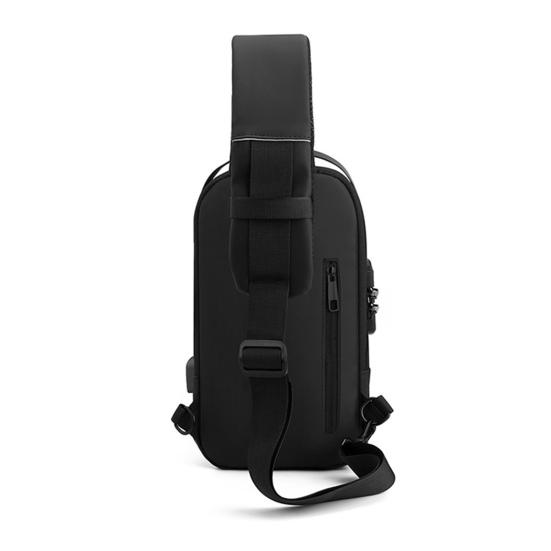 Anti-theft Crossbody Bag Shoulder Backpack with USB Charging Port Waterproof Sports Sling with Lock for Men And Women Travel Camping Daily Use
