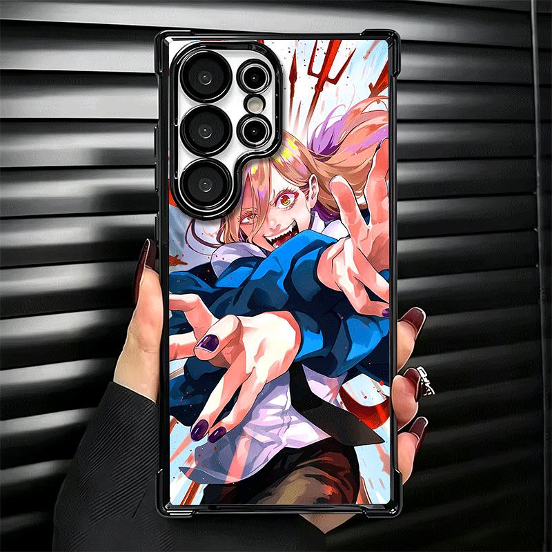 Anime Character Power CSM Soft Phone Case For Samsung Galaxy S26 Ultra S25 Edge S24 FE S23 Plus S22 S21 + S20 Plating Anti-Fall