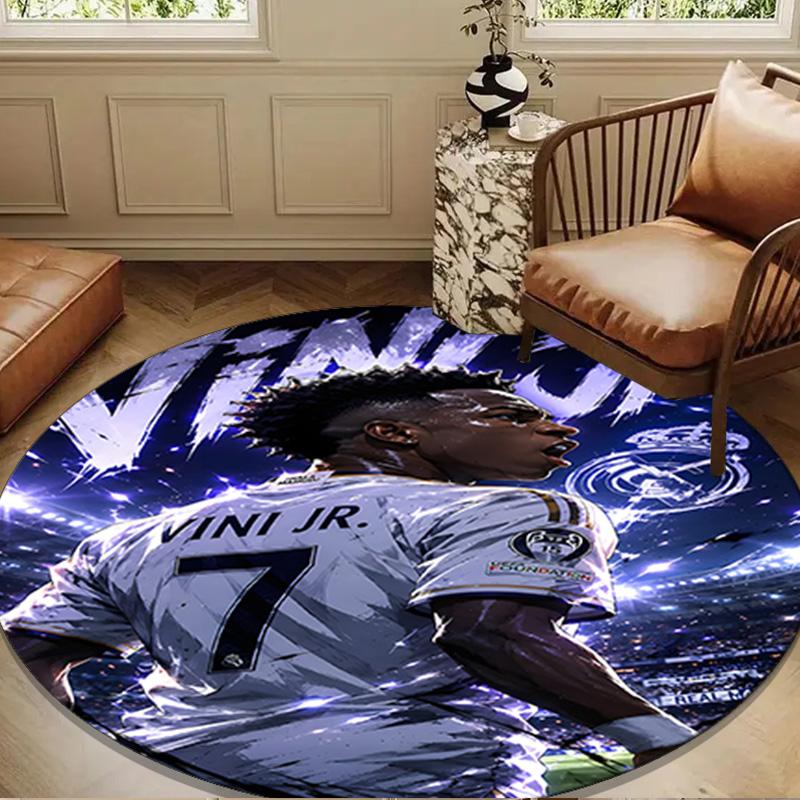 Brazilian Football Star Round Mat Home Decor, Chair Rug For livingroom,Bedroom, Doormat Home Decor Birthday Gift Christmas Gifts
