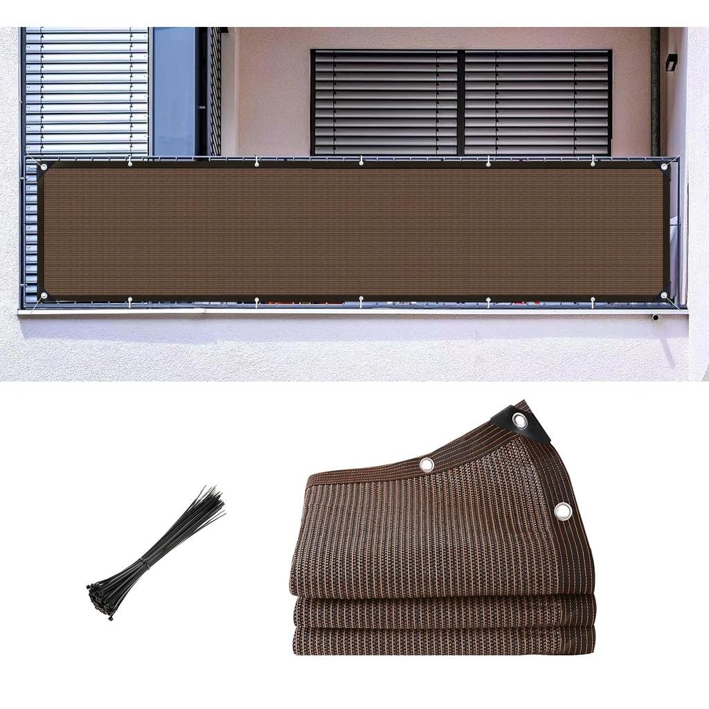 Haikawi Balcony Privacy 80cm Wide X 300cm UV Good Privacy Sun and Creates a Comfortable Includes Cable Ties for Easy Installation Shade, Long,