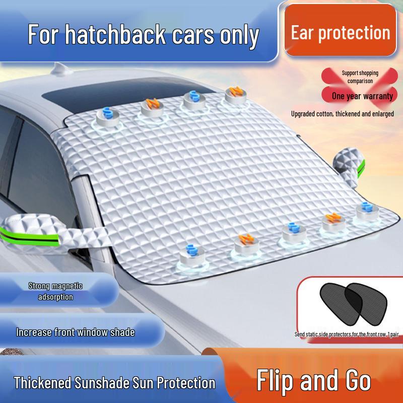 All-Season Universal Thickened Car Half Cover with Sun and Rain Protection