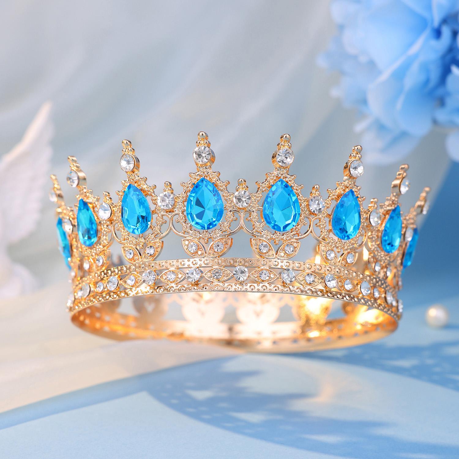 

Модные хрустальные стразы круглые тиары и короны для невесты женщины королевы принцессы диадемы девочки свадебные аксессуары для волос