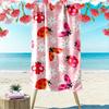 Ladybugs and Flowers Pattern Beach Towel Quick-drying for Travel Outdoor Sports Jogging Beach and Swimming