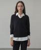 Siyajyu Sikn2124 V-Neck Single Knit_Black