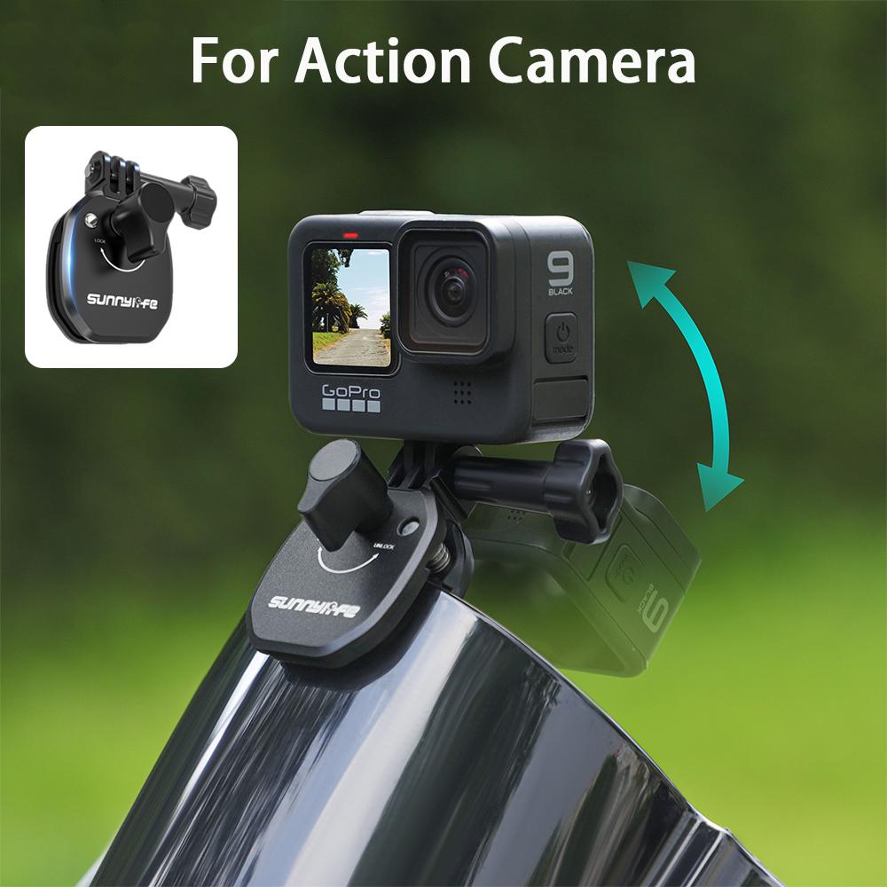 Aluminiumlegierung Motorrad Windschutzscheiben Clip Halter Halterung Kamera Halterung Universelles Motorrad Zubehör Für GoPro DJI OSMO Insta360 Sport Action Kamera