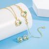 Elated Necklace Stud Earrings Set Women'S Valentine'S Day Gift Wreath Pendant Romantic Bracelet