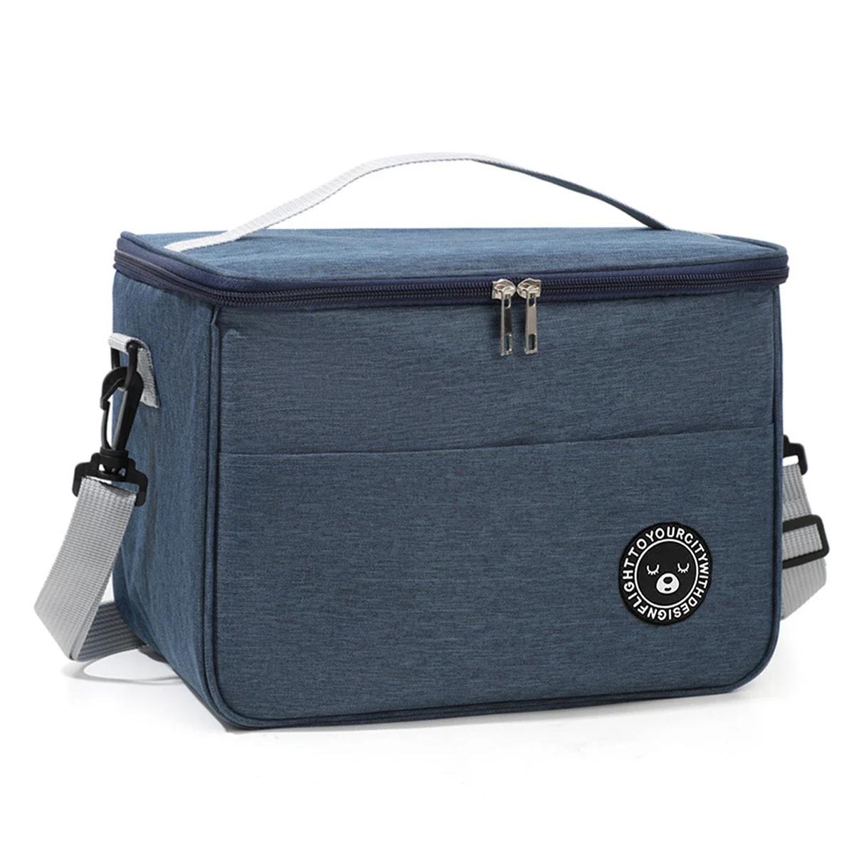 

Thick Aluminum Foil Insulated Lunch Bag Handbag Square Insulated Bag for Office Workers and Students To Bring Food