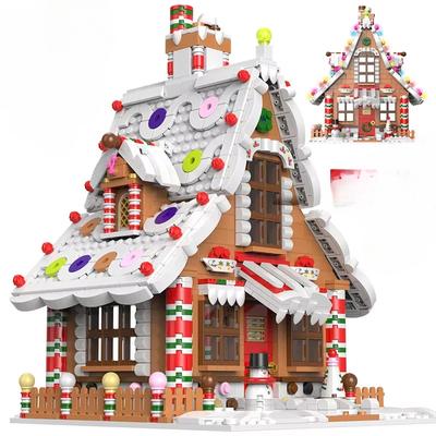 1455pcs City Street Christmas House House Building Blocks Set Santa Claus Tree Bricks Toys Boys Kids  Gifts No Box