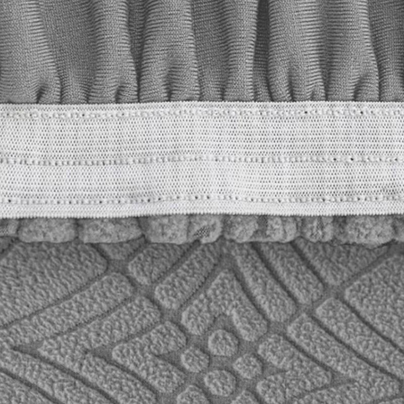 Thickened Fleece Chair Cover One-piece Chair Cover Elastic Dining Chair Covers Jacquard Seat Cover for Hotel Restaurant Home