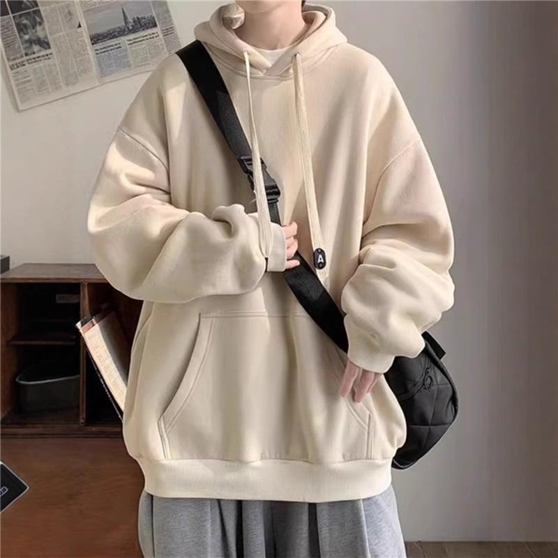 Big Drawstring Hooded Sweatshirt Autumn Loose Casual Versatile Top Trendy Brand Ins Hong Kong Style Pullover