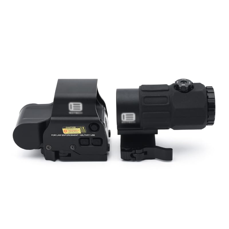 Improved Lens EO EXPS3 558 G45 Type Set Replica Dot Sight with Magnifier and Mount Spacer, 3x Booster Scope, Black Engraving