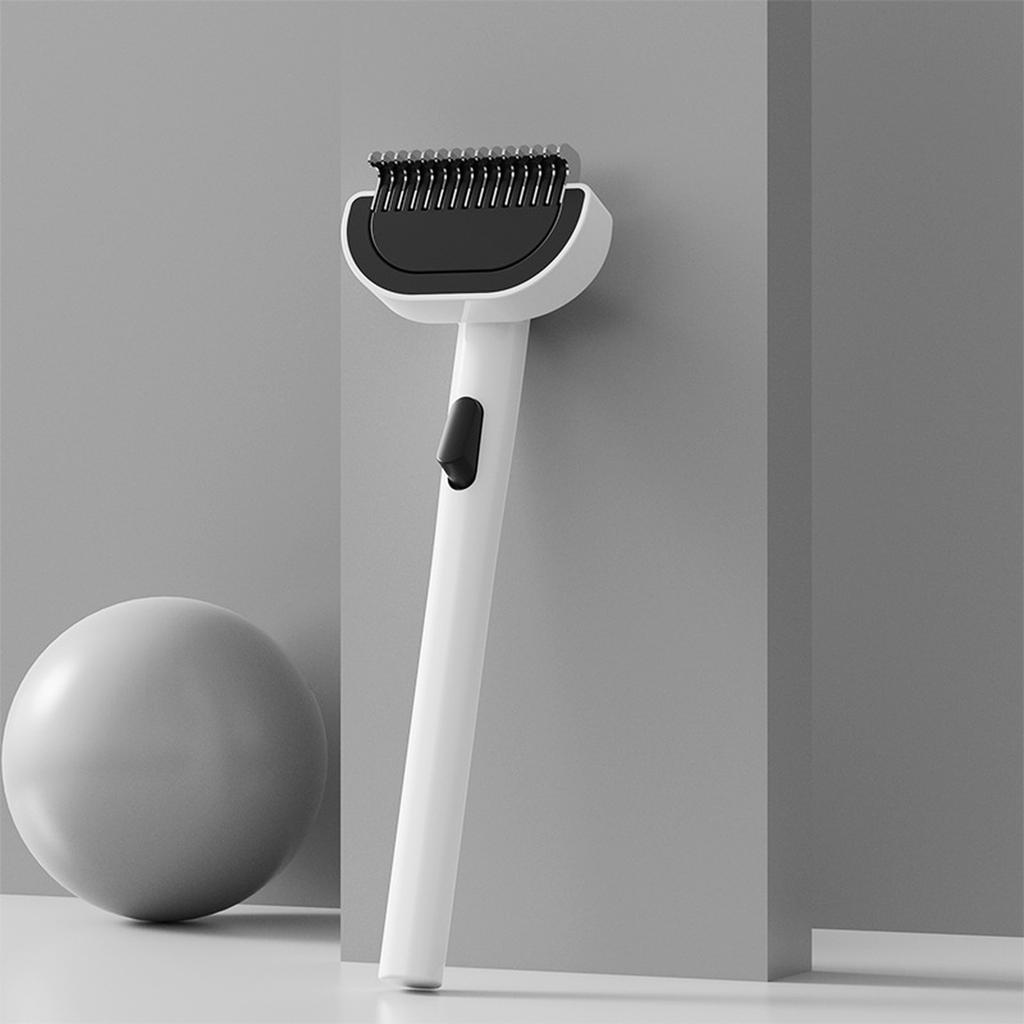 Pet Hair Remover Comb with One-Button Hair Push and Detangling Function Suitable for Long Hair Cats and Dogs Grooming Tool for Shedding and Thinning
