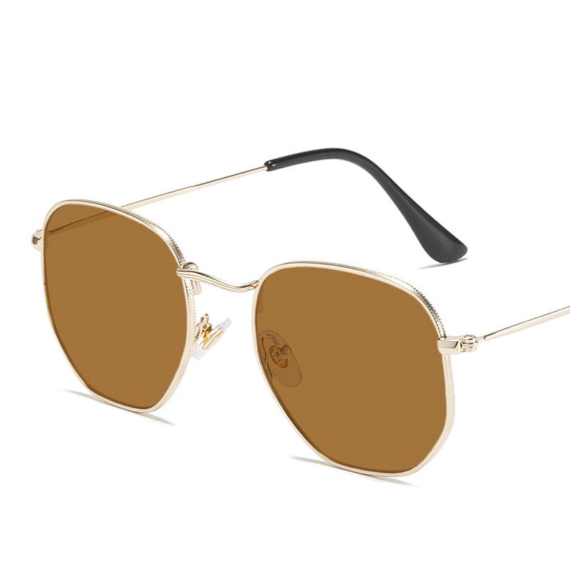 Women Sunglasses New Fashion Multilateral Metal Sun Glasses Men Classic Luxury Brand Design Mirror Eyewear Uv400