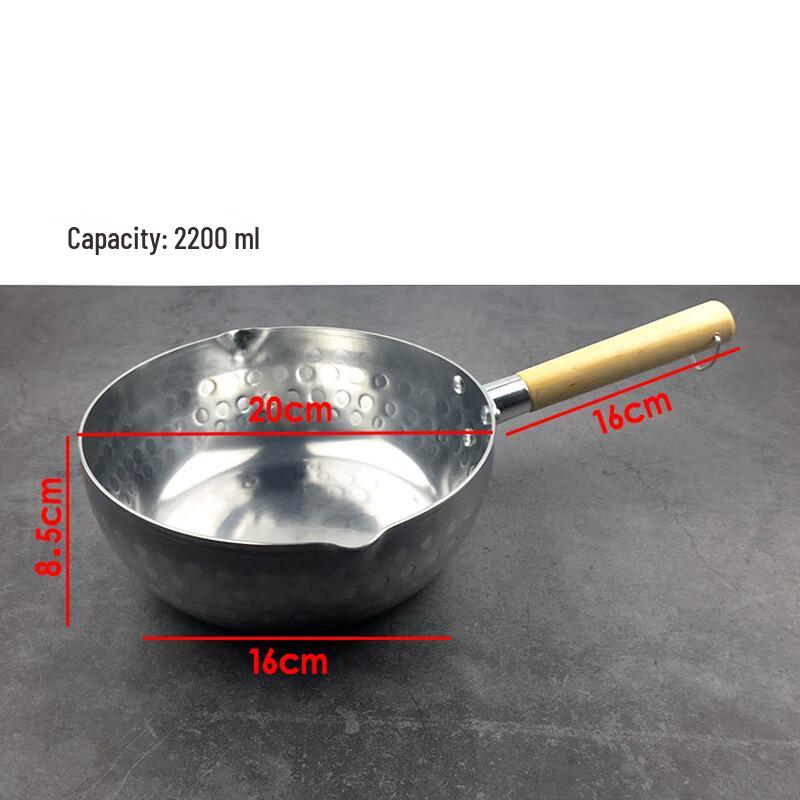 Wutuo Non-stick Aluminum Yukihira Pot with Wooden Handle