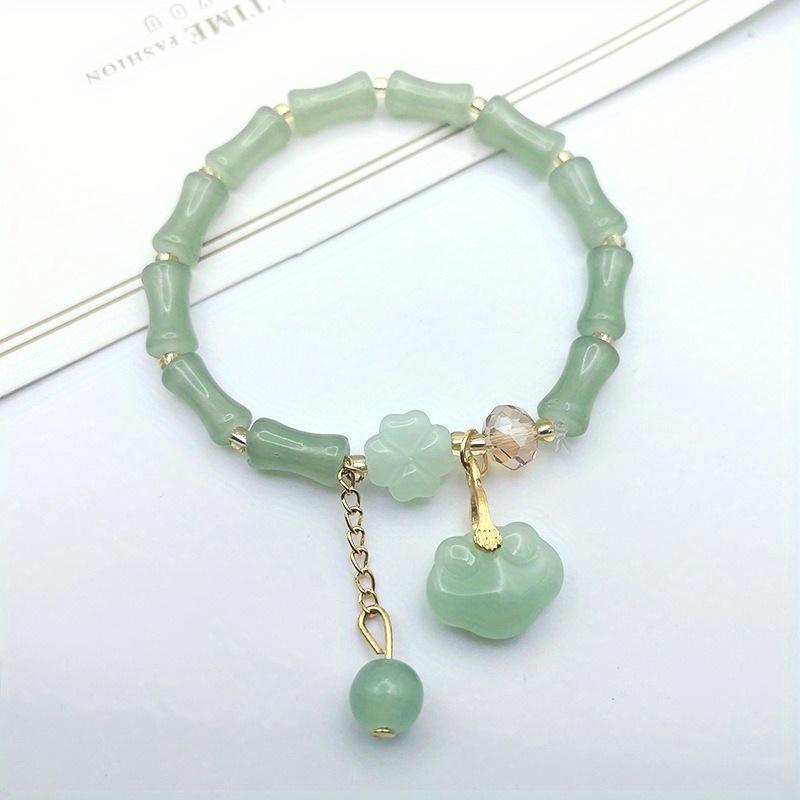 [Icing On the Cake] New Chinese Style Bamboo Joint Bracelet for Women As a Vintage Niche Gentle Gift for Besties