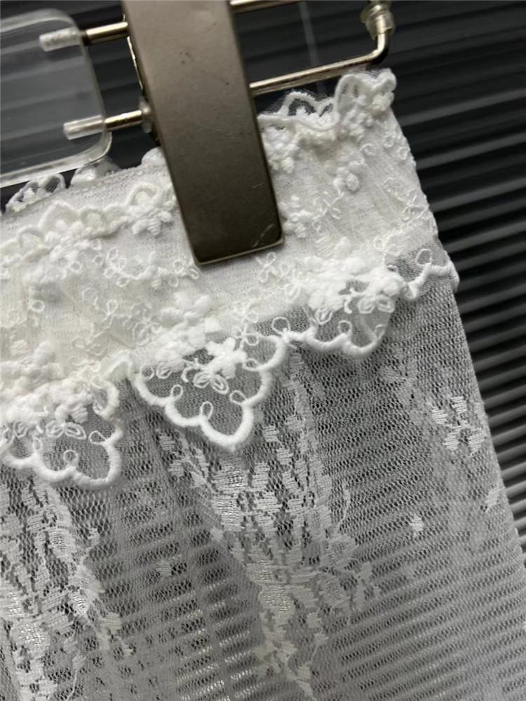 French Lace Embroidered Slimming Leggings: Women's Fashionable Straight-Leg Pants