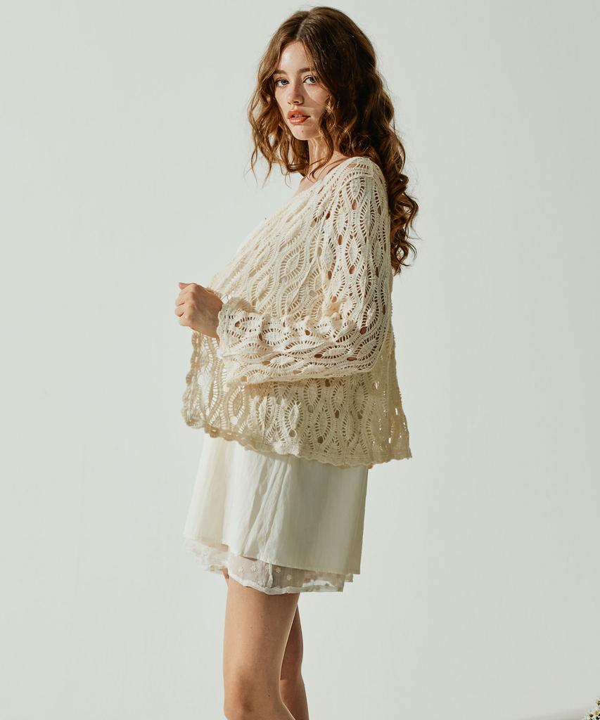 VIKINI VENDER Tahir Crochet Cover-Up Cardigan