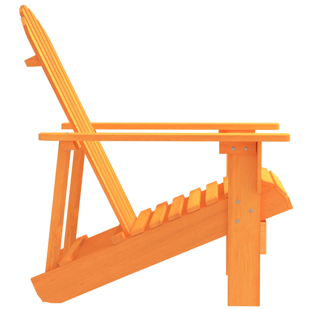 Adirondack Garden Chair Solid Pine Wood Orange