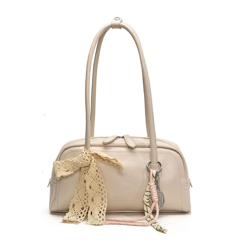 

Fashion Single Shoulder Armpit New Large-capacity Commuter Handbag білий