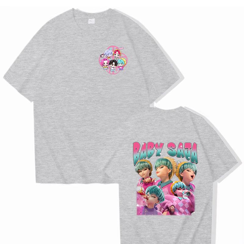 16 Colors Hot Sale New Movie KPop Demon Hunters Saja Boys Derpy Tiger Rumi Mira Zoey Graphic T-shirt Men Women Casual T Shirts