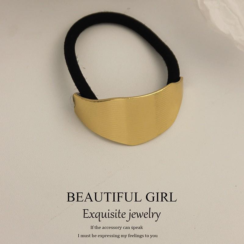 Minimalist Metal Hair Ring - New Korean Style High-End Ponytail Tie Rubber Band.
